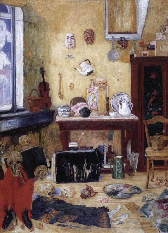 Skeleton i the studio, James Ensor